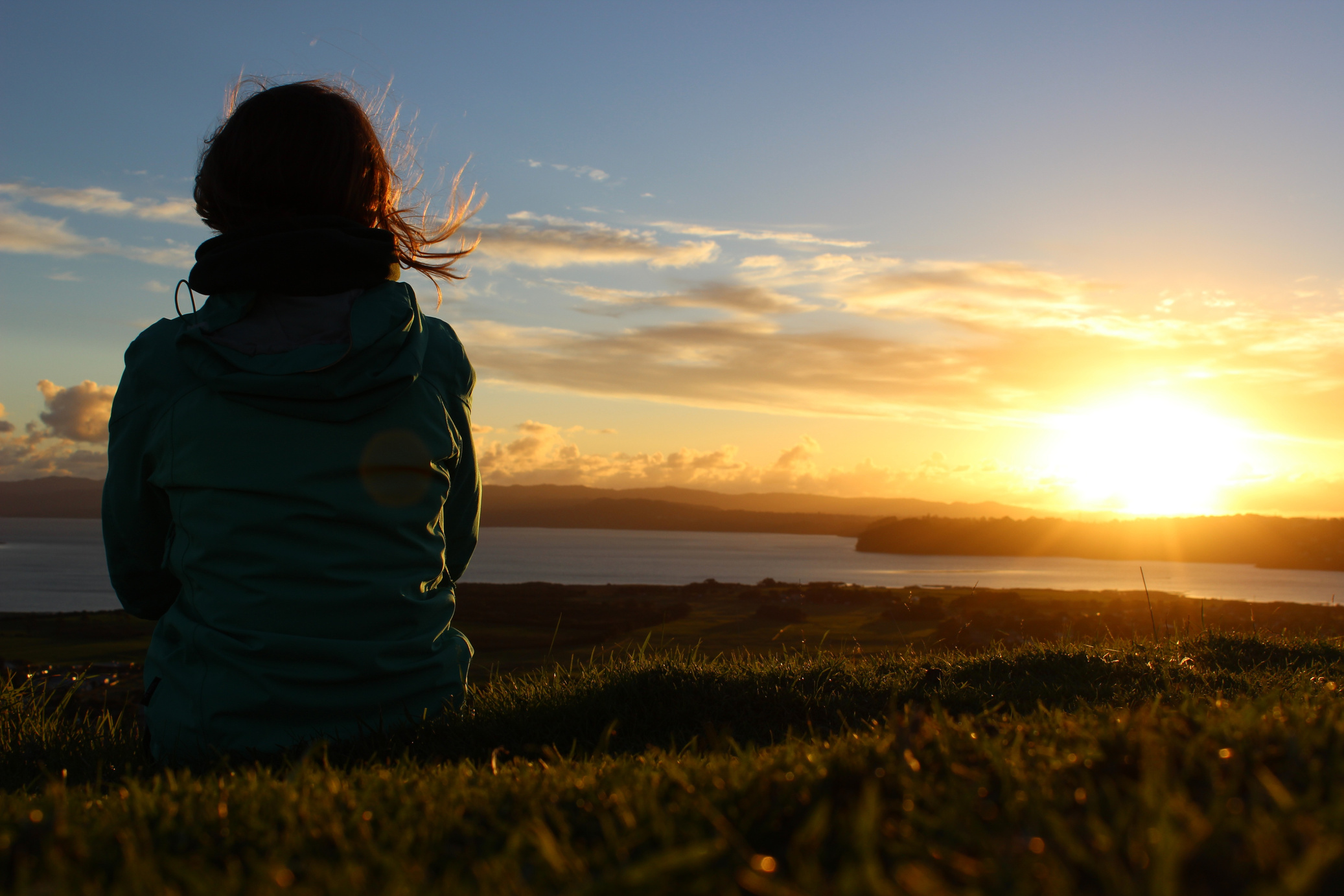 Woman Looking at the Sunset